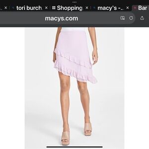 Women's Pink Ruffle Skirt Bar III